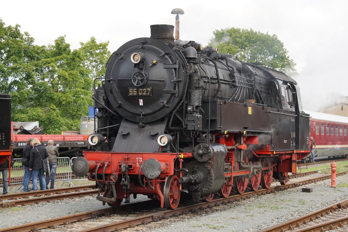 95 027 zu Gast bei den XXI. Meininger Dampfloktage am 05.09.2015