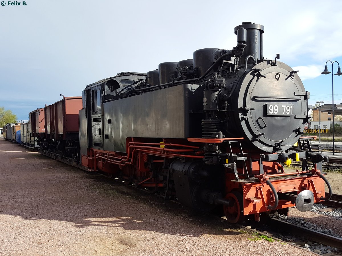 99 791 der Traditionsbahn Radebeul in Radebeul am 16.04.2016
