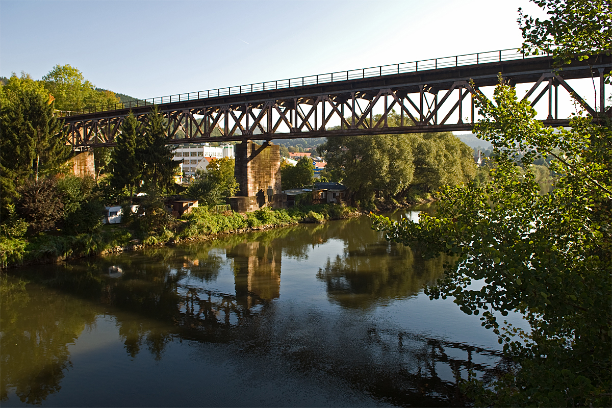 Alte Eisenbahnbrücke über die Werra in Hannoversch Münden. 02.10.2013