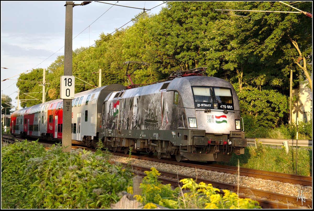 Am 02.08.2017 war der REX 2130 von Wien Franz-Josefs-Bahnhof nach Gmünd mit dem MAV Taurus 470.001 bespannt.