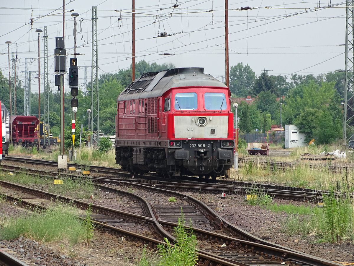 Am 10.06.2018 fuhr die 232 909 von Stendal nach Magdeburg.