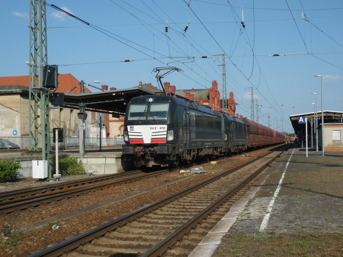 Am 11.09.2016 kamen die 193 610&193 608 mit einem Erzzug aus Richtung Berlin nach Stendal und fuhr weiter in Richtung Wittenberge.