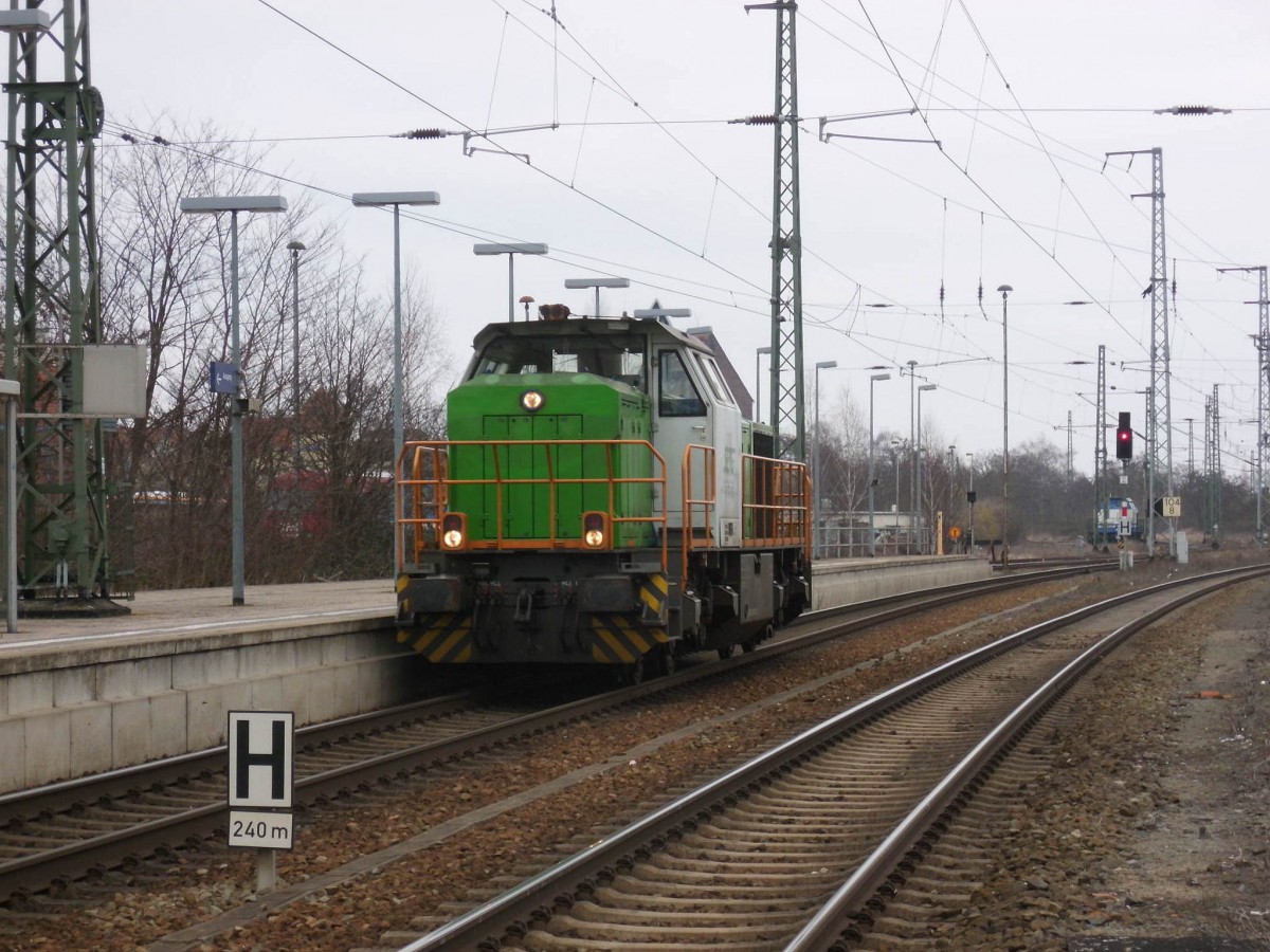 Am 19.03.2016 kam 277 101 aus dem RAW Stendal und fuhr von Stendal weiter in Richtung Borstel/Niedergörne.