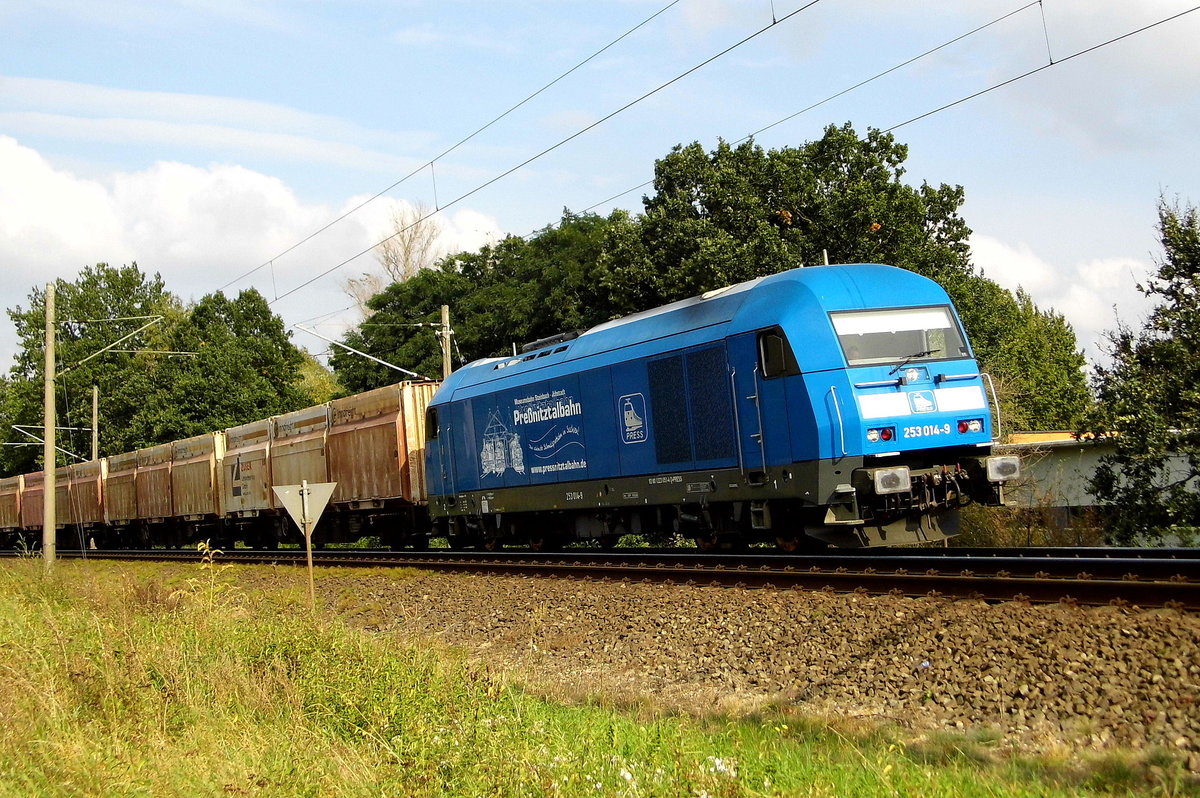 Am 26.09.2017 fuhr die 253 014-9 von der Press von Borstel nach Stendal .