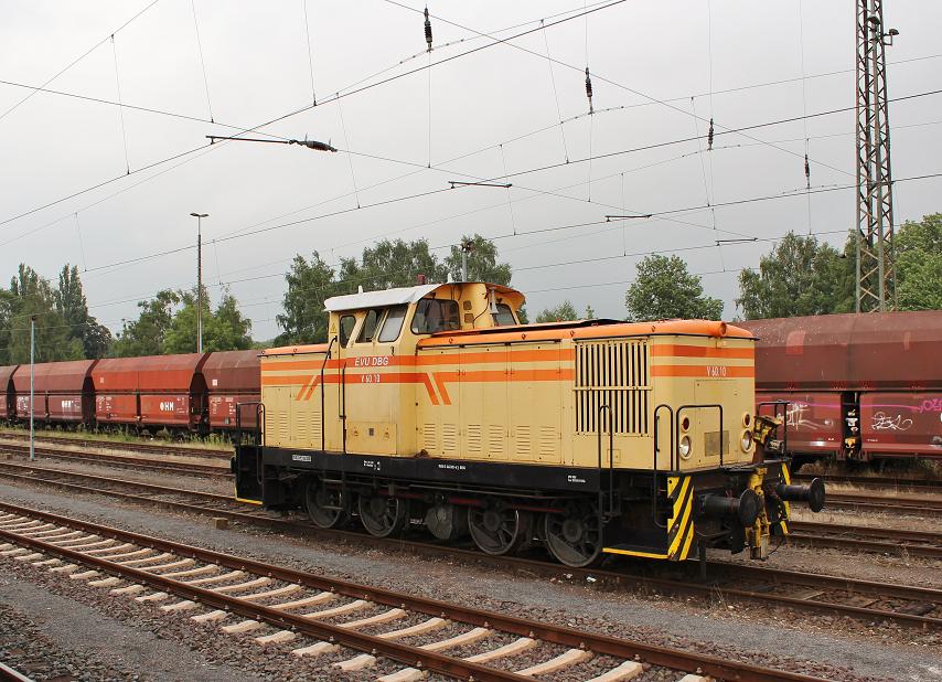 Am 2.September 2013 wartete DEBG 346 820 als Tfzf in Elze(Han) -> Hameln.