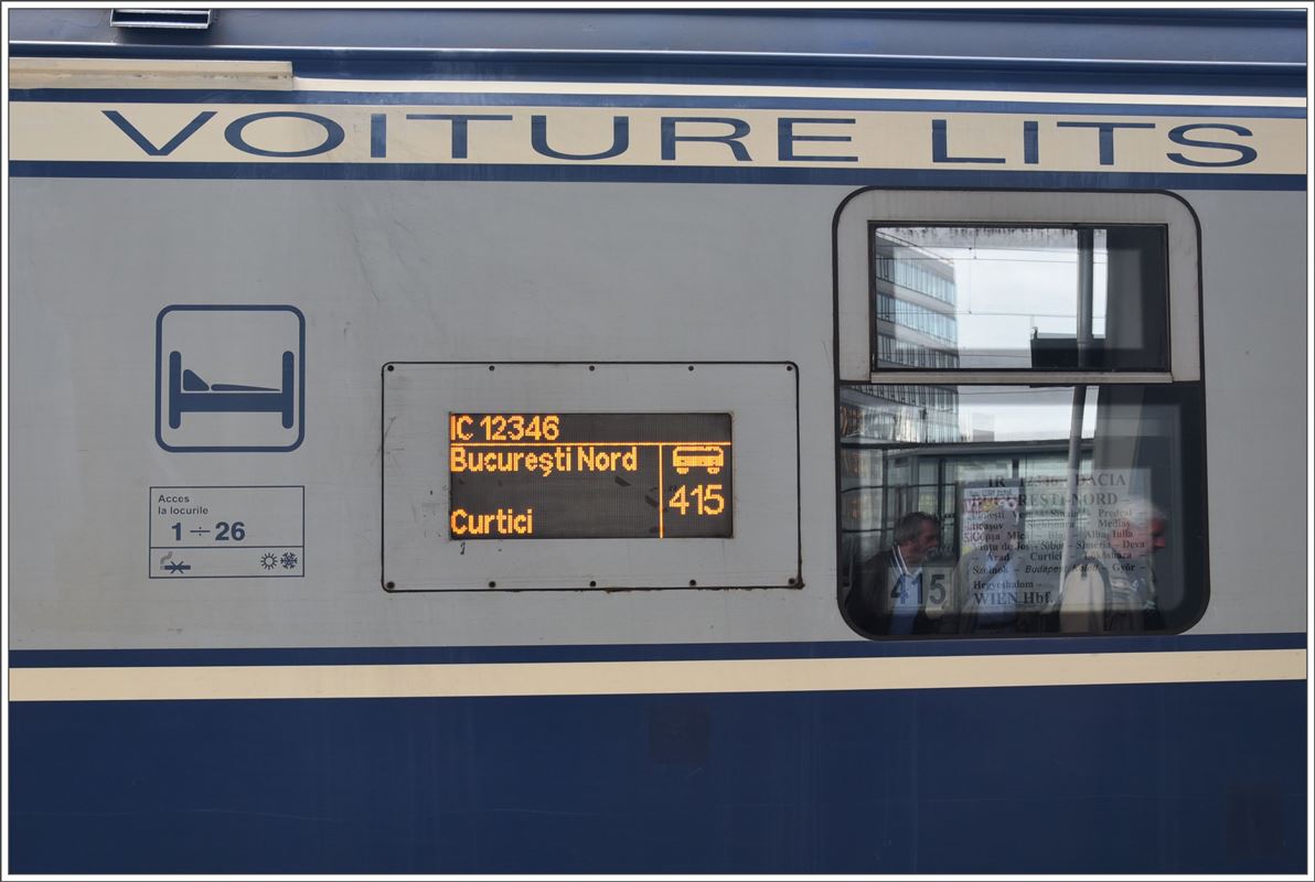 Ankunft und Ende der Reise mit Nachtzug IC12346 aus Simeria in Wien Hbf, (19.06.2017)