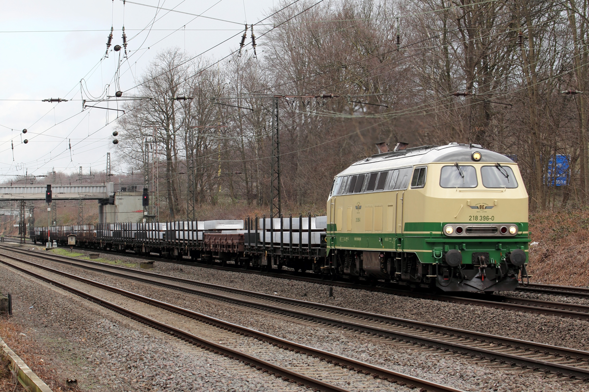 BEG 218 396-0 am Abzweig Duisburg Lohtarstraße 18.3.2019