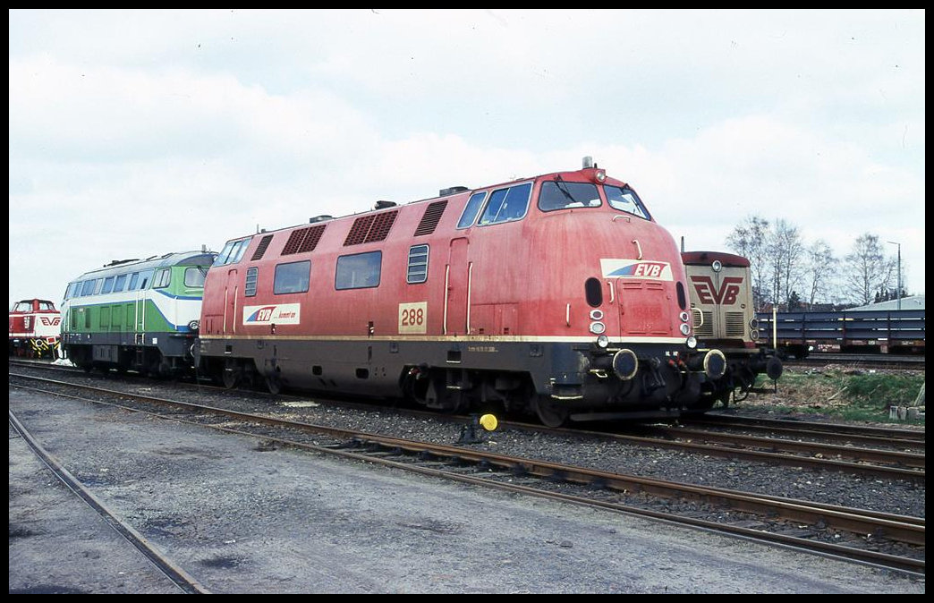 Besuch im Depot der EVB in Bremervörde am 24.3.2002: EVB 288 ex SBB 18466 und ex DB 220053