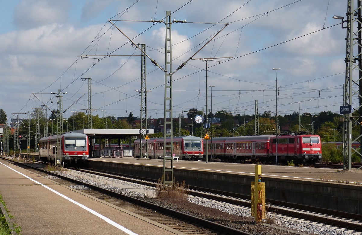 Blick über den Bahnhof Crailsheim am 05.09.2015