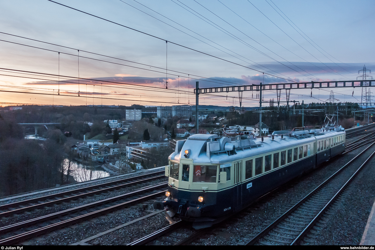 BLS BCFe 4/6 736  Pharao  am 5. März 2019 auf einer Sonderfahrt im Löchligut.