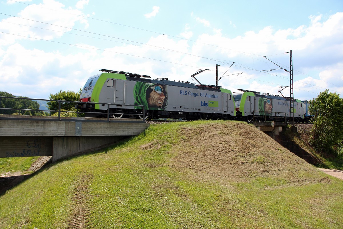 BLS Doppel auf der Elzbrücke bei Denzlingen