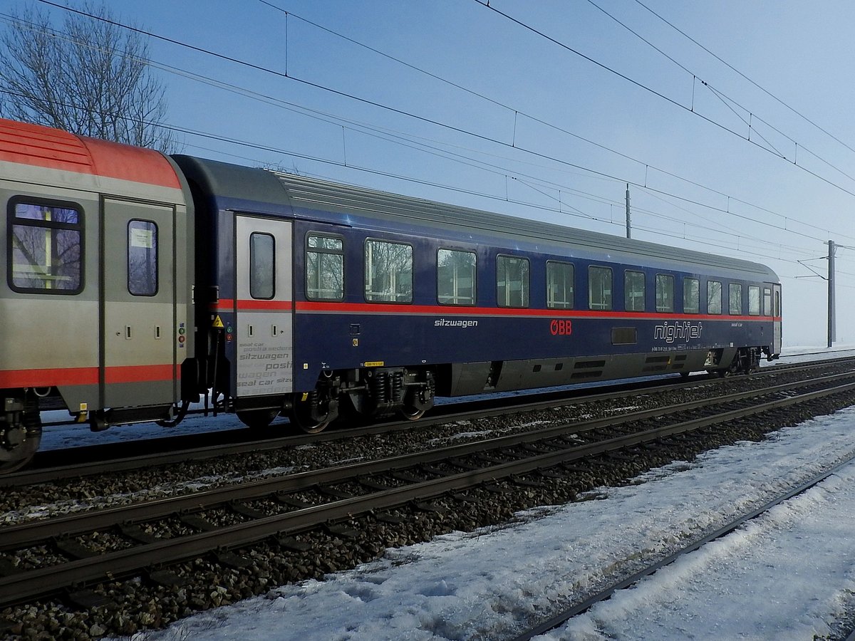Bmz 73 81 2191 154-3 nightjet-sitzwagen  am Zugschluß des D15000; 170204