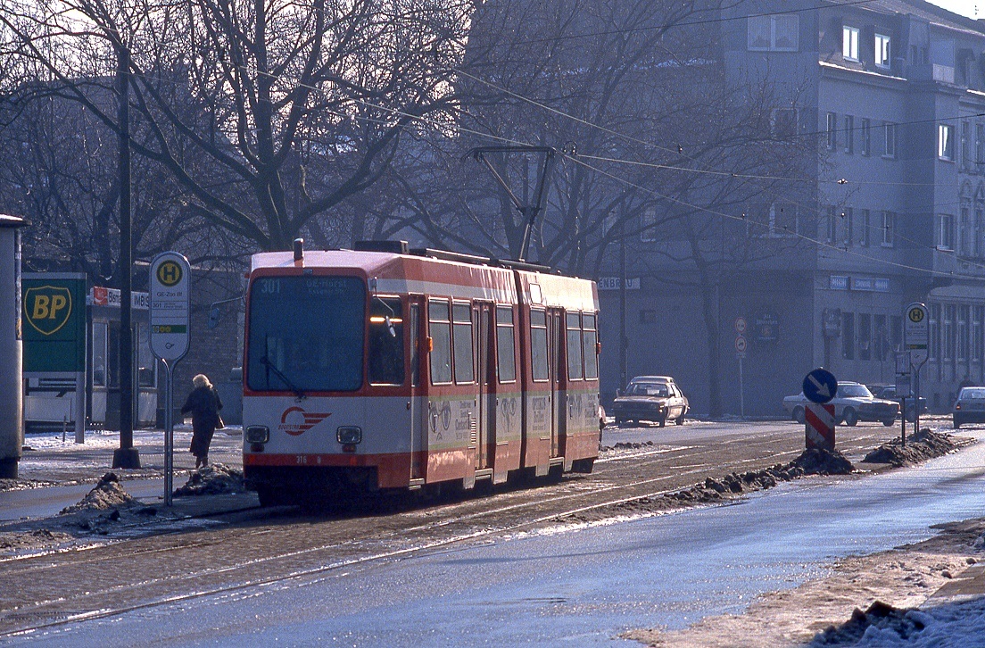 Bogestra 316, Gelsenkirchem Bismarck, 19.02.1991.