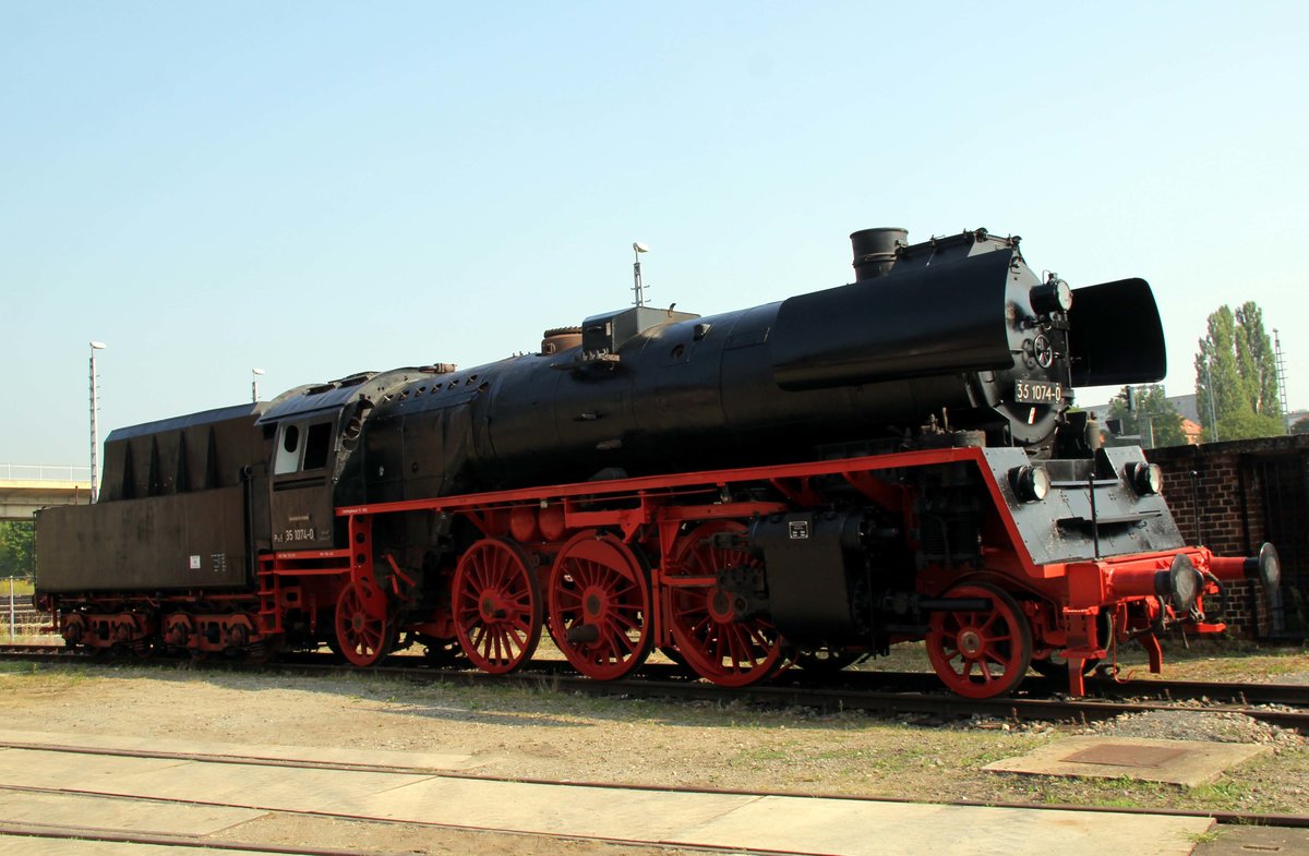 BR 35 1074-0 im Bw Gera zu den Geraer Eisenbahnwelten e.V.  Verkehrshistorische Tage  10.09.2016