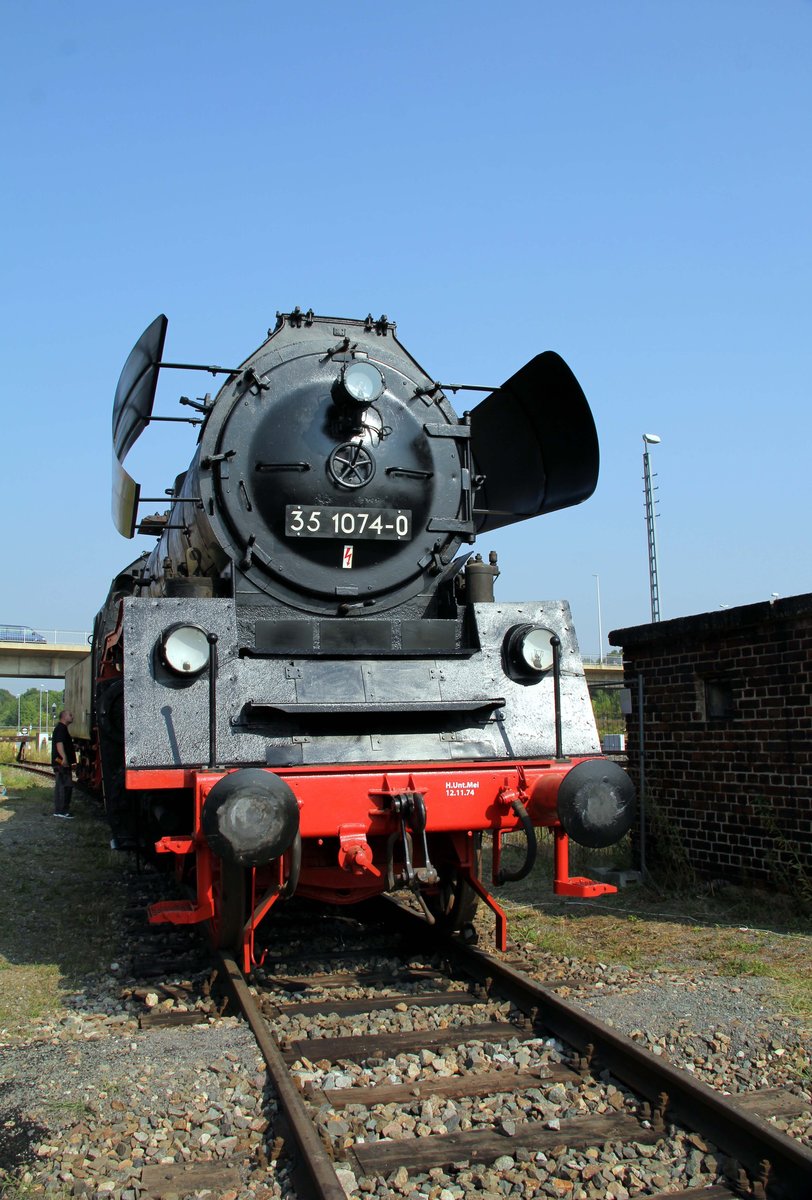 BR 35 1074-0 im Bw Gera zu den Geraer Eisenbahnwelten e.V.  Verkehrshistorische Tage  10.09.2016