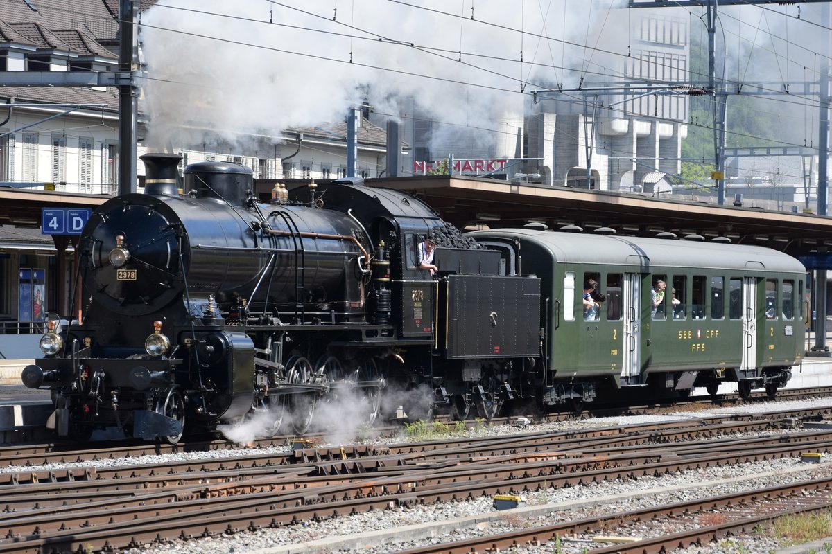 C 5/6 2978 mit B5560 als Extrazug von Brugg nach Erstfeld am 02.06.2018.