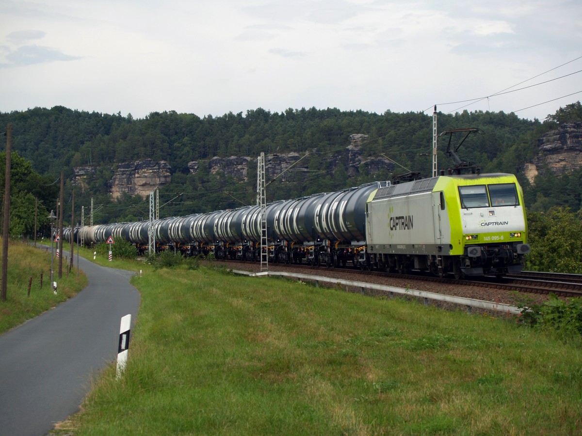 Captrain 145 095, Kurort Rathen, 17-7-2015