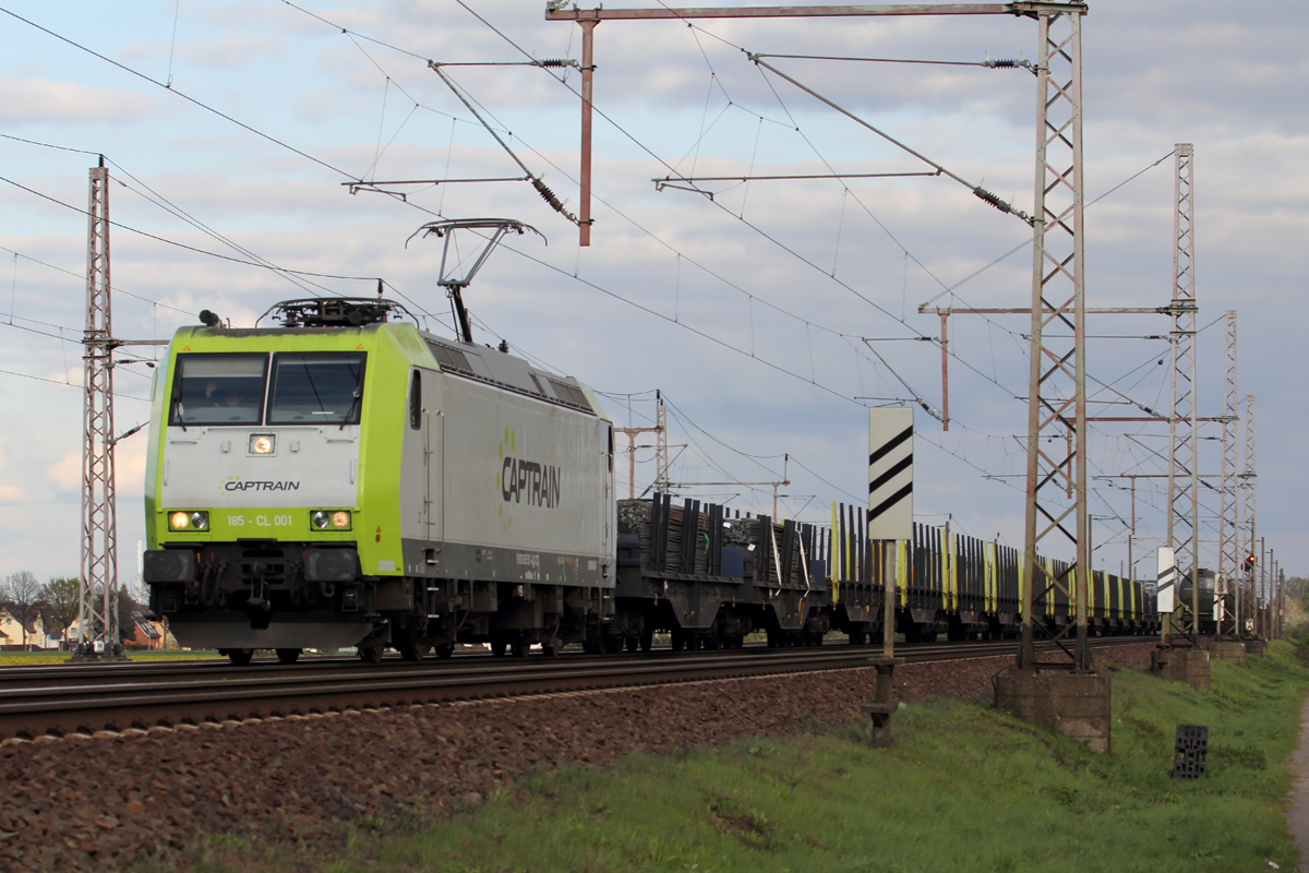 Captrain 185-CL 001 durchfährt Dedensen-Gümmer 19.4.2017