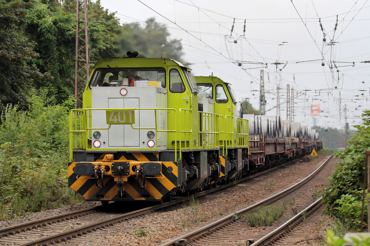 Captrain 401 (275 902-1) mit 404 (275 905-4) in Gelsenkirchen-Bismarck 8.8.2016