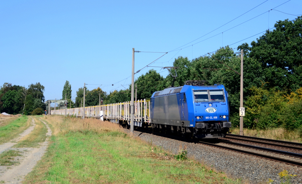Captrain/ITL 185-CL 006 mit DGS 81699 Tavaux - Beddingen VPS am 24.08.2016 kurz hinter Peine