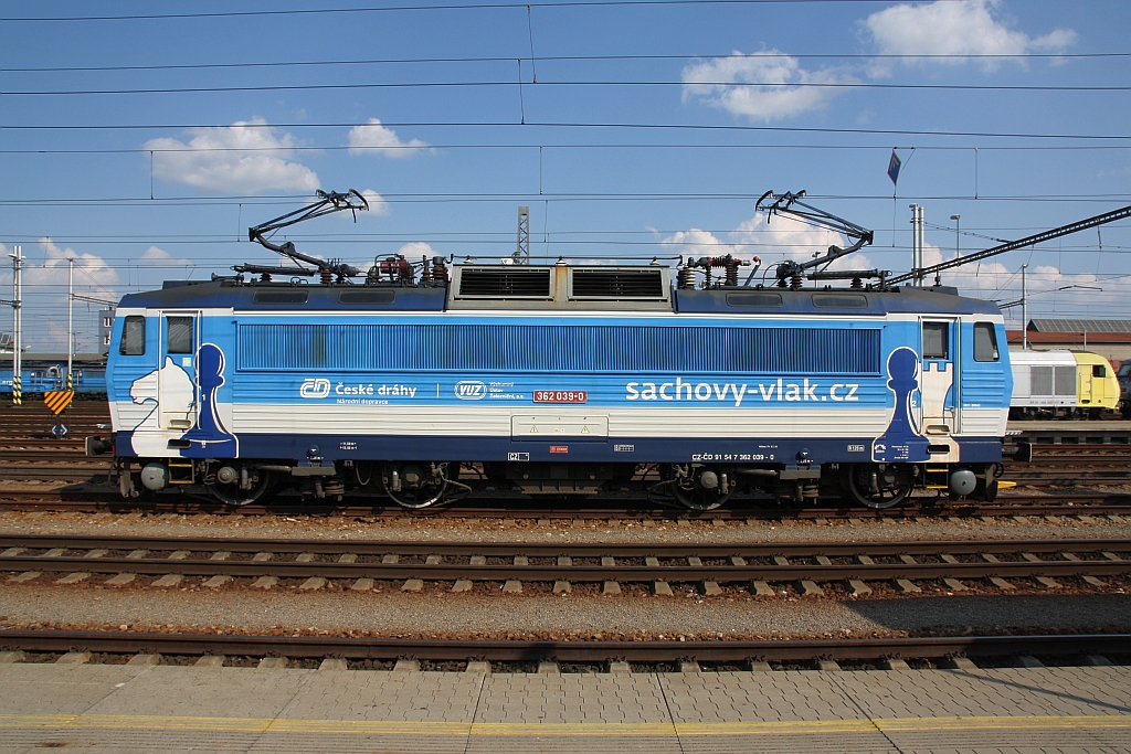 CD 362 039-0 am 20.Juli 2018 im Bahnhof Breclav.