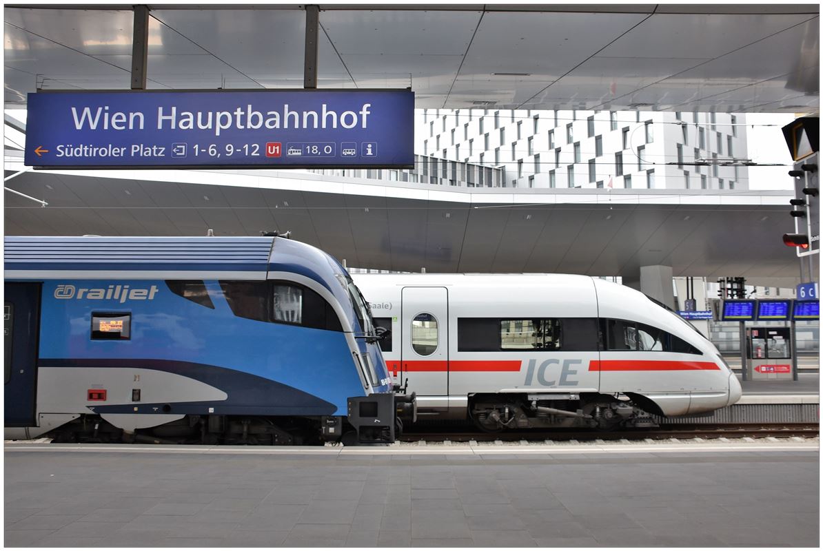 CD Railjet und ICE3 in Wien Hbf. (15.06.2018)