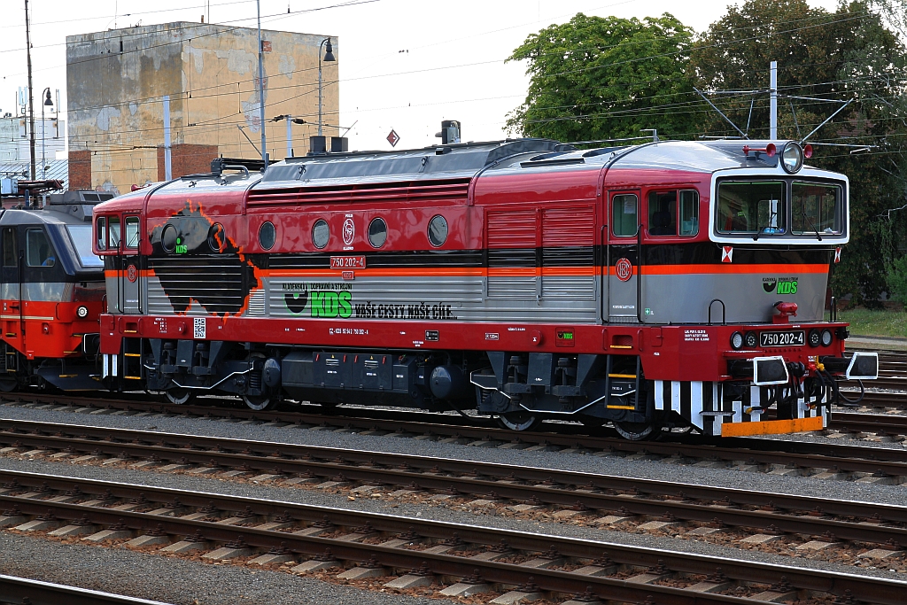 CZ-KDS 750 202-4 am 15.August 2018 im Bahnhof Breclav.