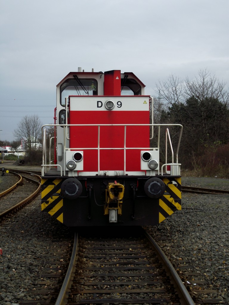D9 der Hafenbahn Frankfurt am 07.12.13 in Hanau Hafen von einen