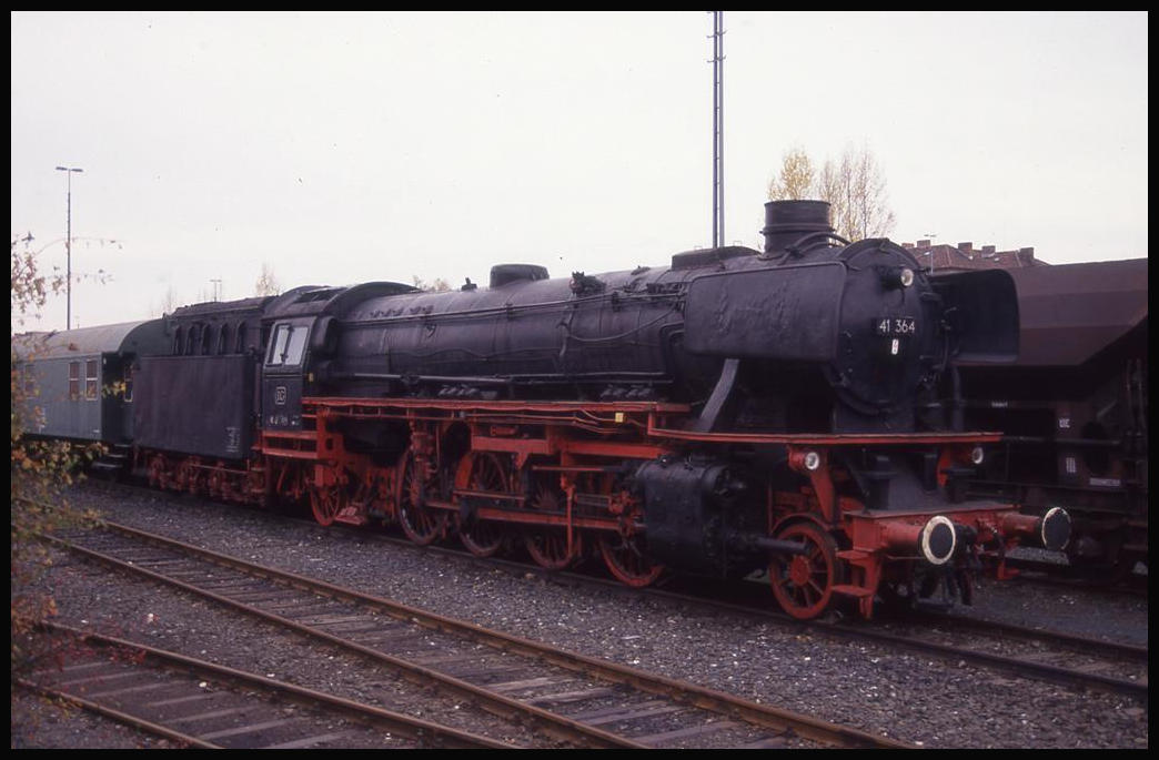 Dampflok 41364 im DDM Neuenmarkt Wirsberg am 16.10.1993!