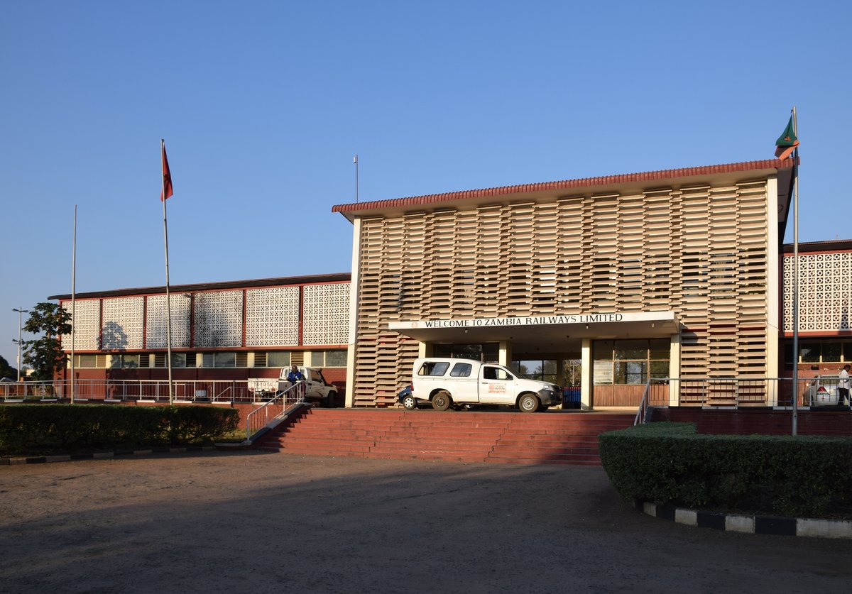 Das Bahnhofsgebäude von Livingstone am 28.08.2017