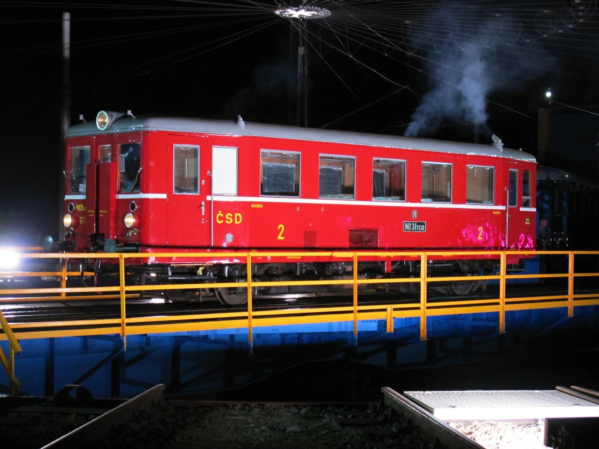 Das historische treibzug M131  Hurvínek  in České Budějovice (22.9.2018)