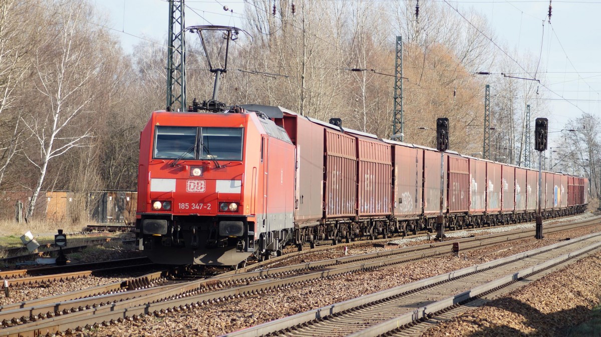 DB 158 347-2 mit VW? Güterzug in Leipzig Thekla 11.02.2016