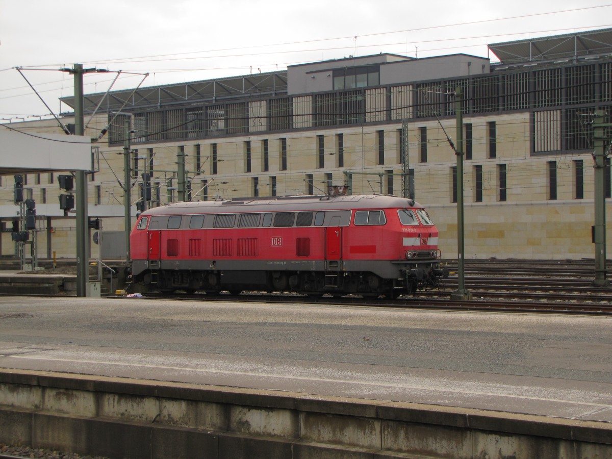 DB 218 839-9 am 19.02.2016 abgestellt in Hannover Hbf.