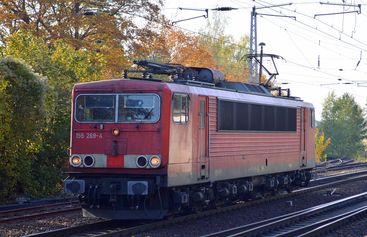 DB Cargo mit Rpool 155 269-4 am 17.10.18 Berlin-Hirschgarten.
