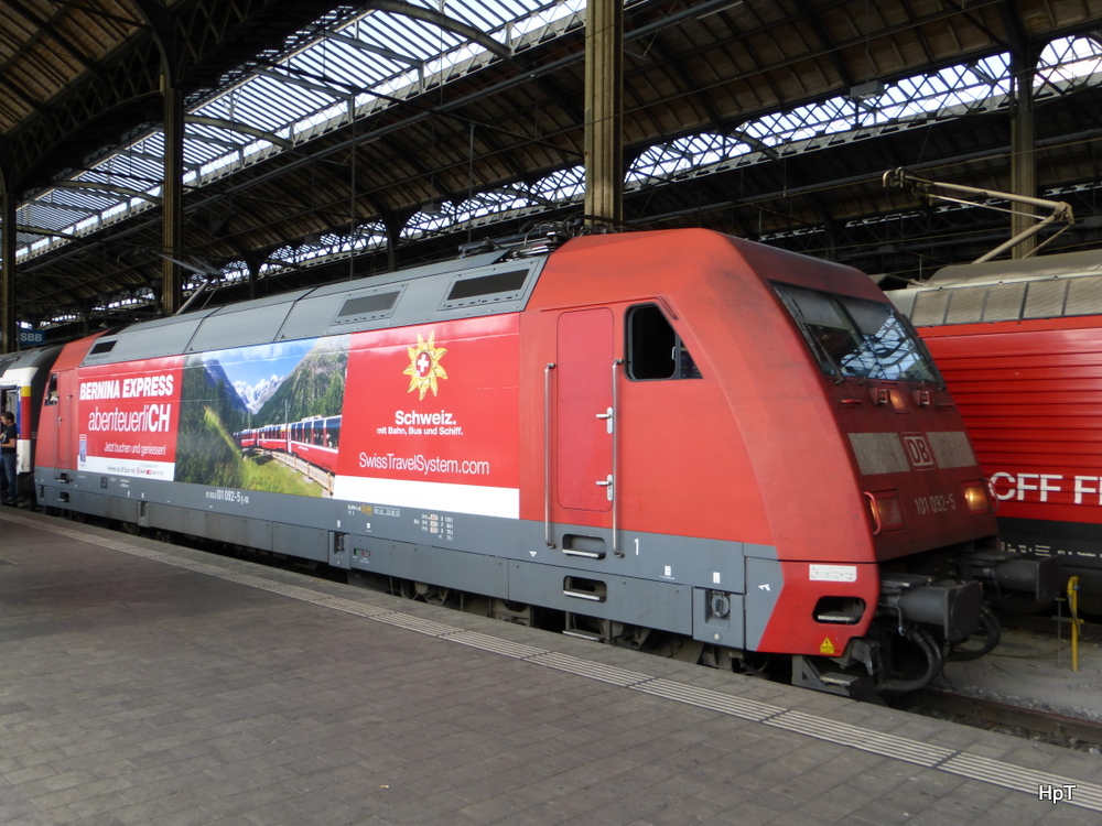 DB - Lok 101 095-5 im Bahnhof Basel SBB am 20.09.2014