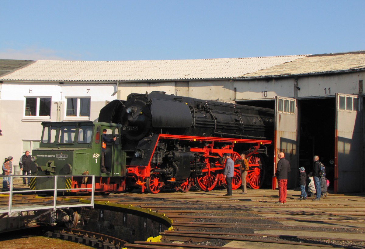 DB Museum 01 1531-1 am 06.04.2015 im Eisenbahnmuseum Arnstadt.