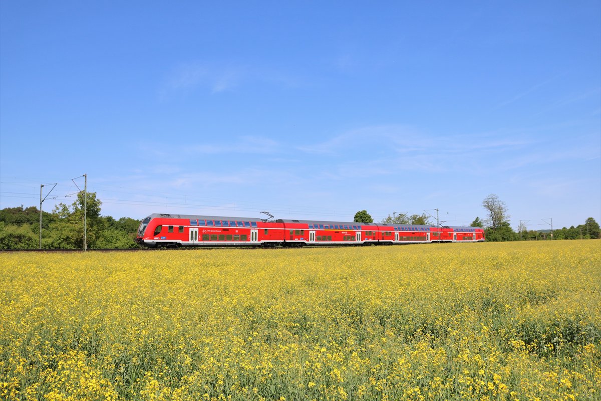 DB Regio Bombardier Twindexx 445 xxx am 05.05.18 bei Frankfurt Mainkur