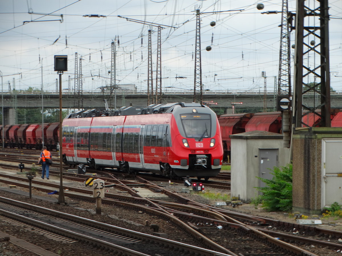 DB Regio Hessen 442 114 am 22.08.16 in Hanau Hbf