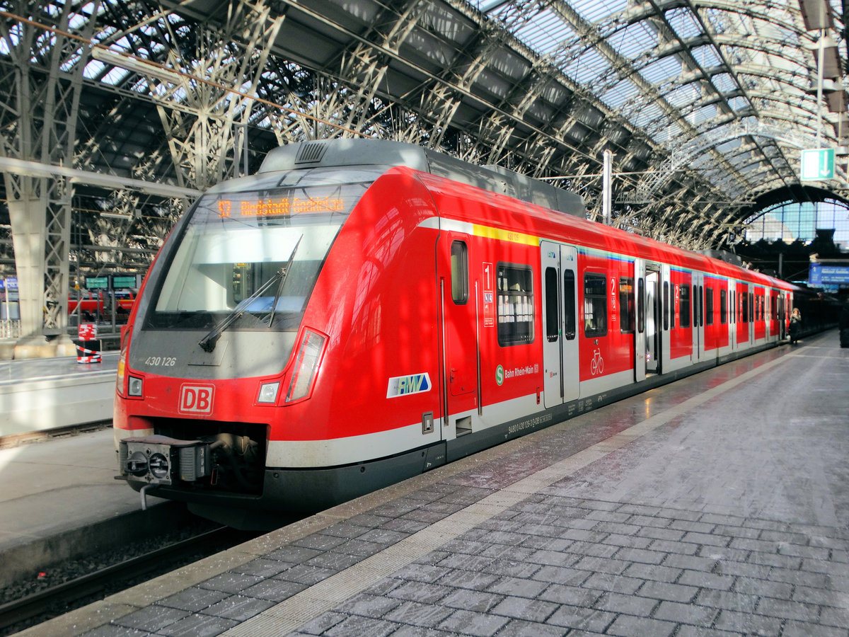 DB Regio S-Bahn Rhein Main 430 126 am 14.01.17 in Frankfurt am Main Hbf 