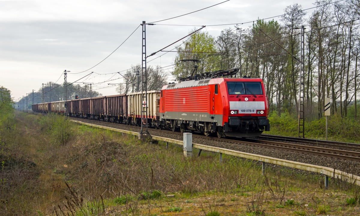 DB Schenker 189 078 mit Rail Cargo Austria ÖBB wagen Richtung Niederlande. 06-04-2014