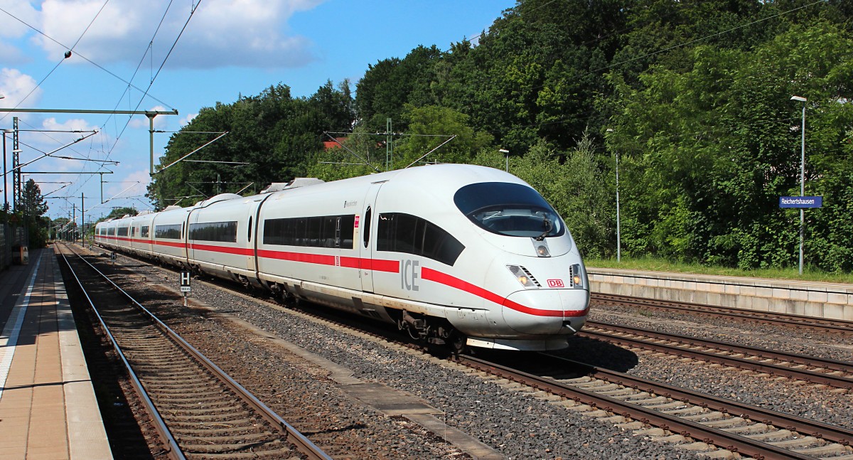 Der 403 026-8  Neunkirchen  fährt am 24.06.2015 mit dem ICE 625 (Essen Hbf - München Hbf) durch Reichertshausen (Ilm).