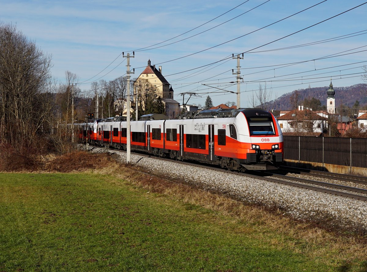 Der 4746 010 als REX am 06.01.2018 unterwegs bei Elsbethen.