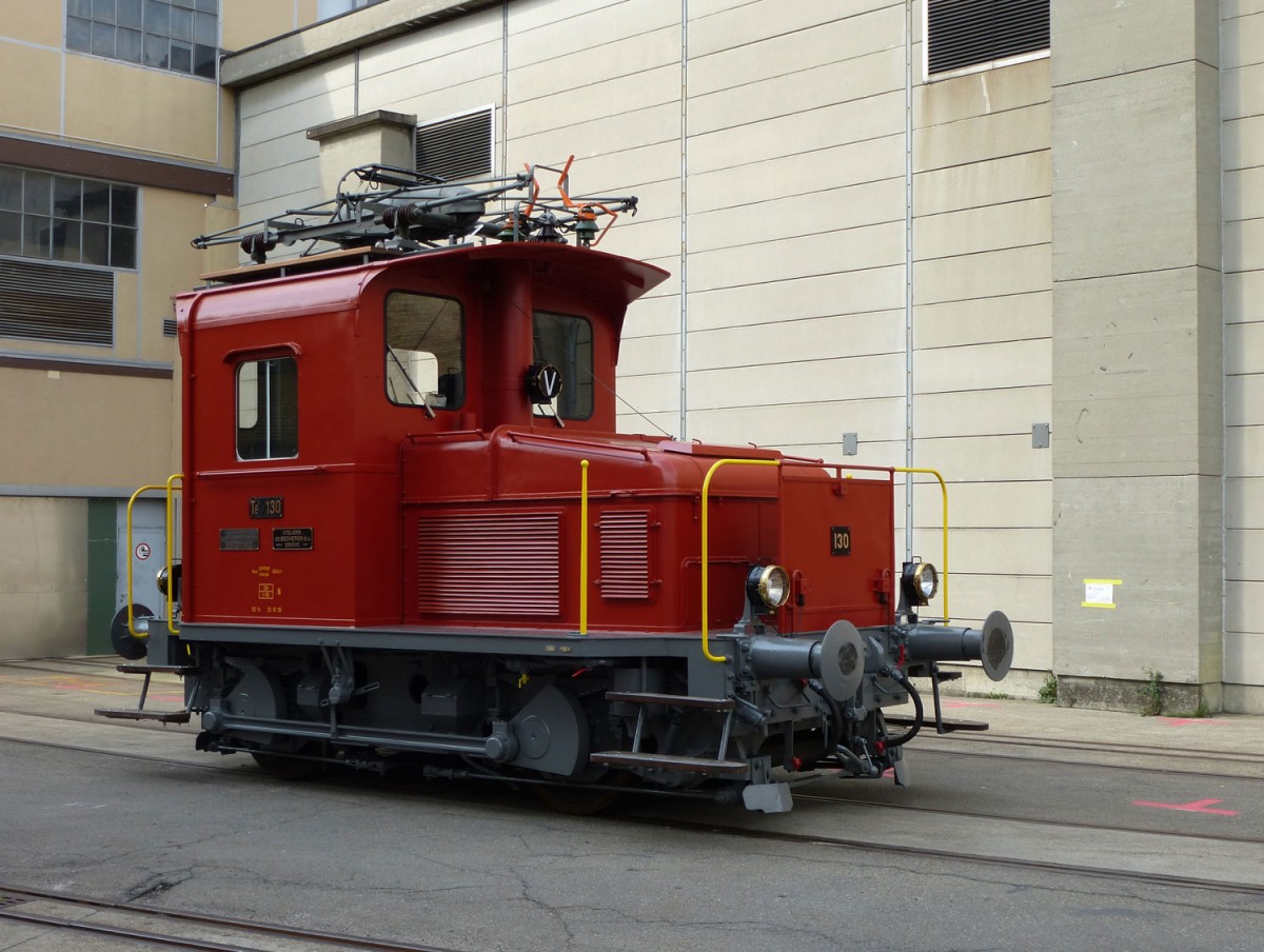 Der frisch restaurierte Te III 130 des Vereins Depot und Schienenfahrzeuge Koblenz (DSF). Am 25.04.2014 im ehemaligen SLM Areal in Winterthur anlässlich der Ausstellung  Winterthur 750 .
