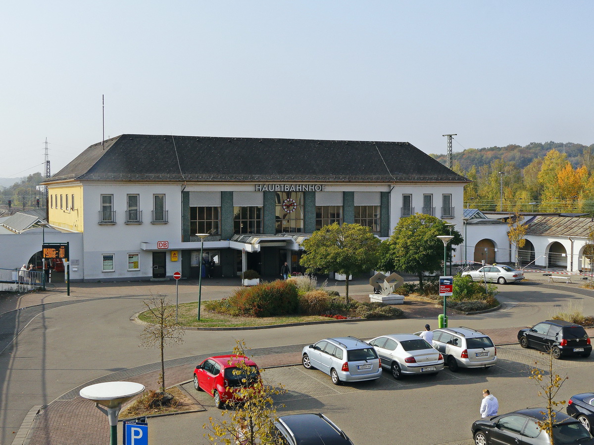 Der Hauptbahnhof von Neunkirchen (Saar) am 18. Oktober 2018.
