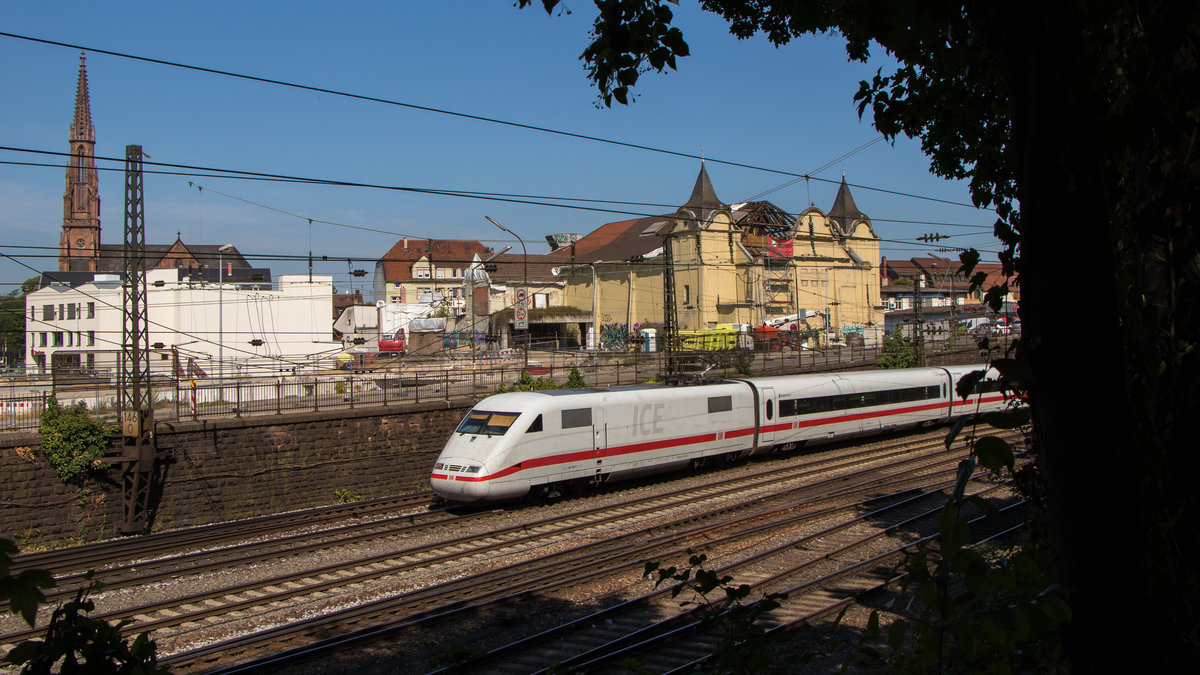 DEr ICE 1 wurde am 27. Juli 2018 in Offenburg erwischt. 