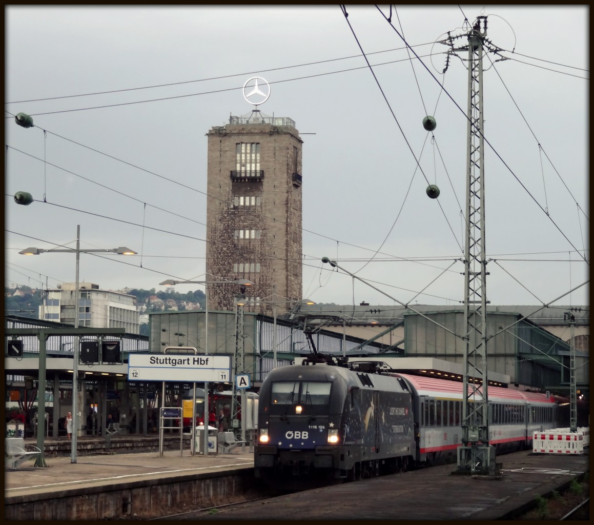 Der Licht ins Dunkel Taurus stand am 30.7.13 am Stuttgarter Hauptbahnhof. 