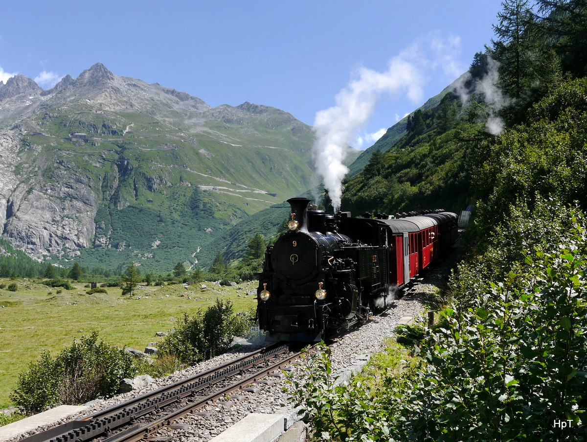 DFB - Dampfzug unterwegs nach Gletsch am 04.08.2017