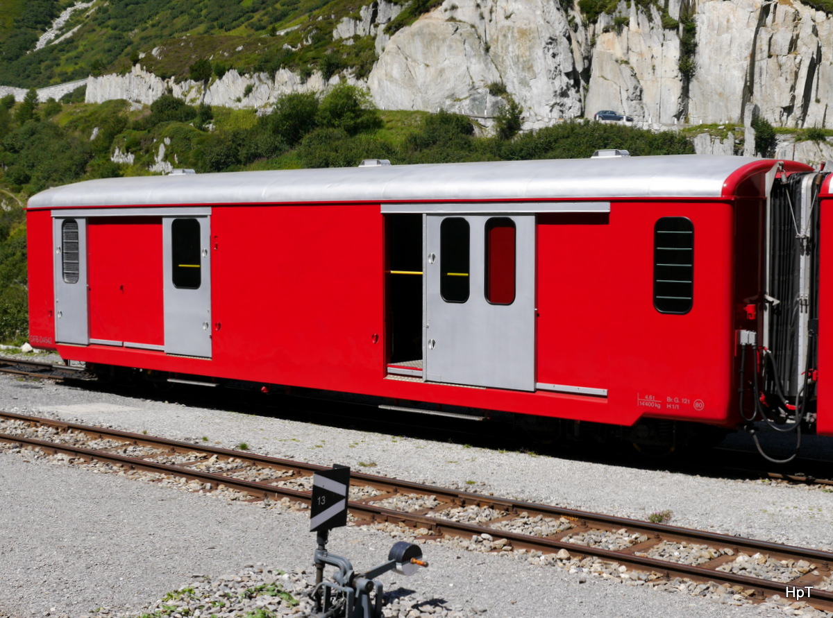 DFB - Gepäckwagen D 4542 ( ex MGB )  in Gletsch am 04.08.2017