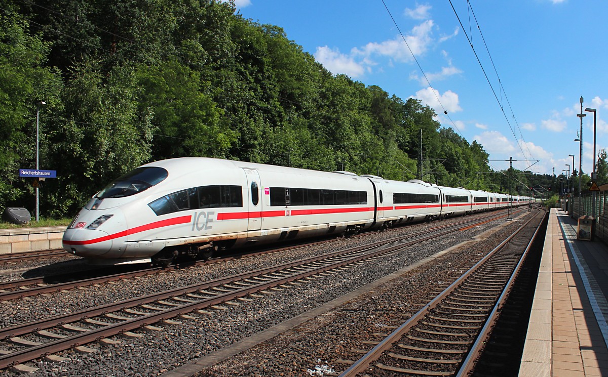 Die 403 054-0 und 403 014-4  Duisburg  fahren am 24.06.2015 mit dem ICE 620 (München Hbf - Dortmund Hbf) durch Reichertshausen (Ilm).