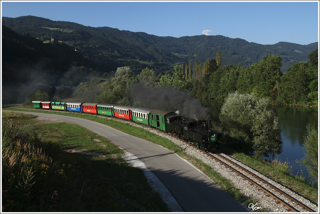 Die beiden Dampfloks BH1 und U11 Ziehen den IGE Sonderzug von Unzmarkt bis Murau. 
Die Murtalbahn war 2017 nominiert für die Show  9 Plätze, 9 Schätze  in der die schönsten Plätze Österreichs gezeigt werden. 
Unzmarkt 20.08.2012